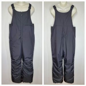 Outdoor Gear Men's L Ski Snow Suit Insulated Overalls Black Nylon Adjustable USA
